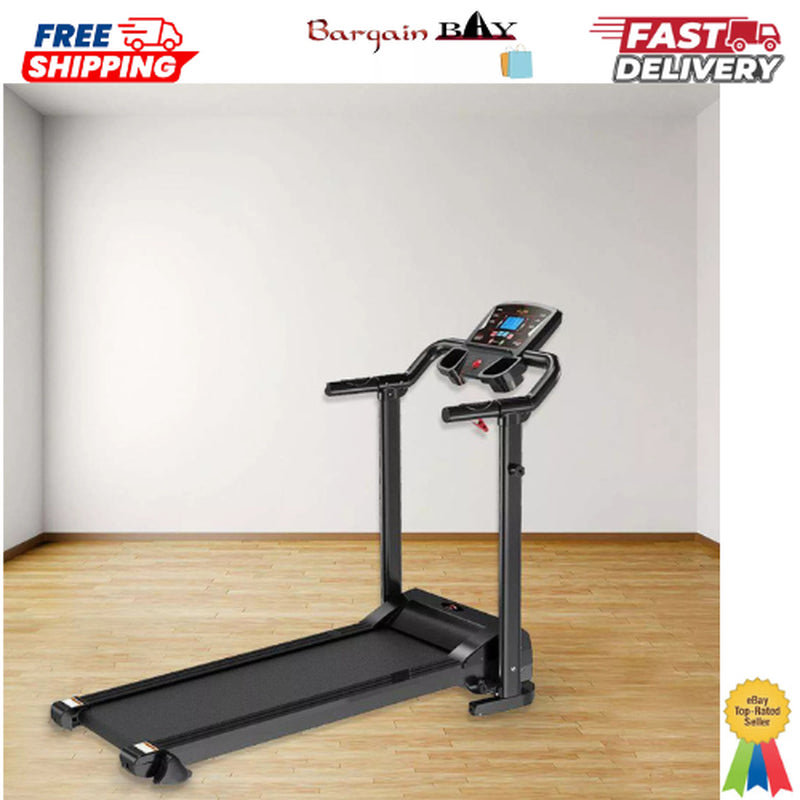 Treadmill Running Electric Machine with Fixed Incline Gym Home Motorized Folding