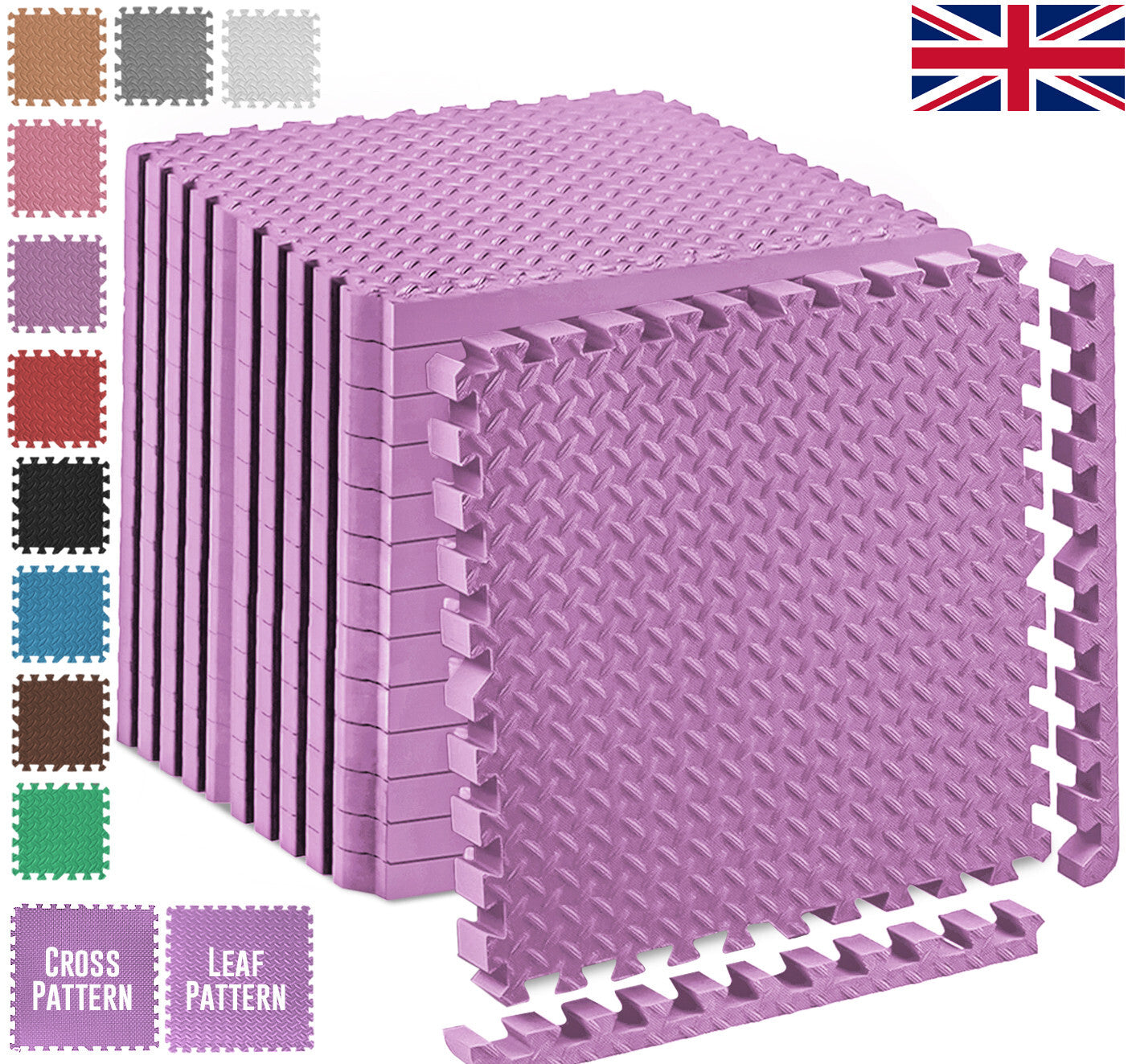 EVA INTERLOCKING FLOOR MATS SOFT FOAM GYM FLOORING MAT YOGA TILES 25 MM 60X60Cm