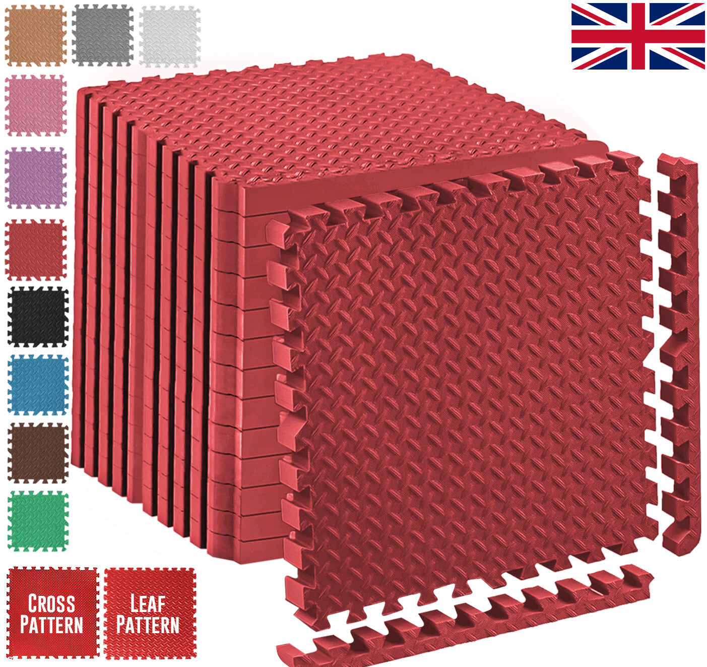 EVA INTERLOCKING FLOOR MATS SOFT FOAM GYM FLOORING MAT YOGA TILES 25 MM 60X60Cm