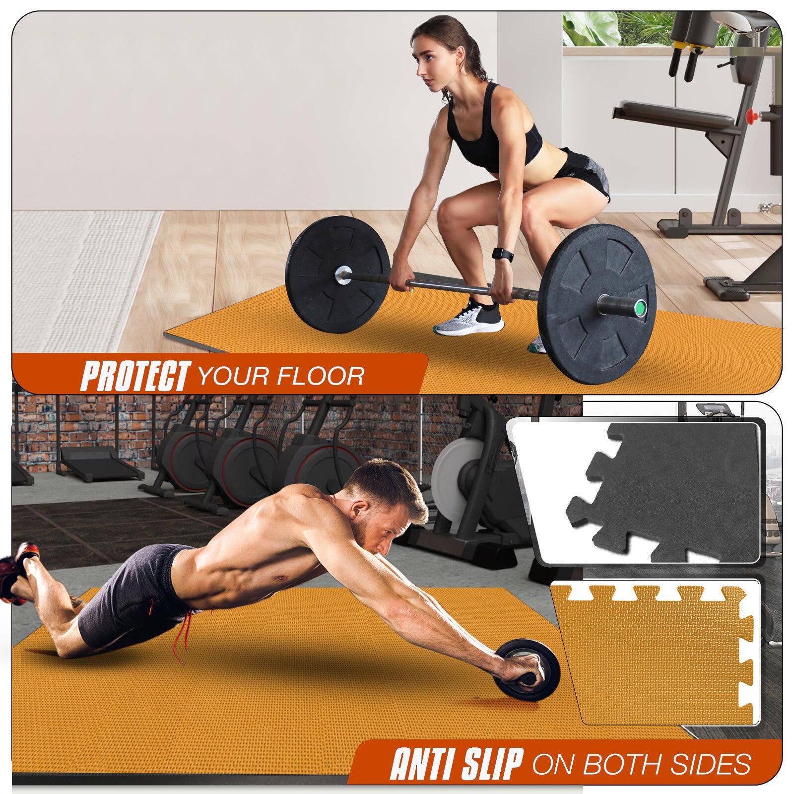 EVA INTERLOCKING FLOOR MATS SOFT FOAM GYM FLOORING MAT YOGA TILES 25 MM 60X60Cm