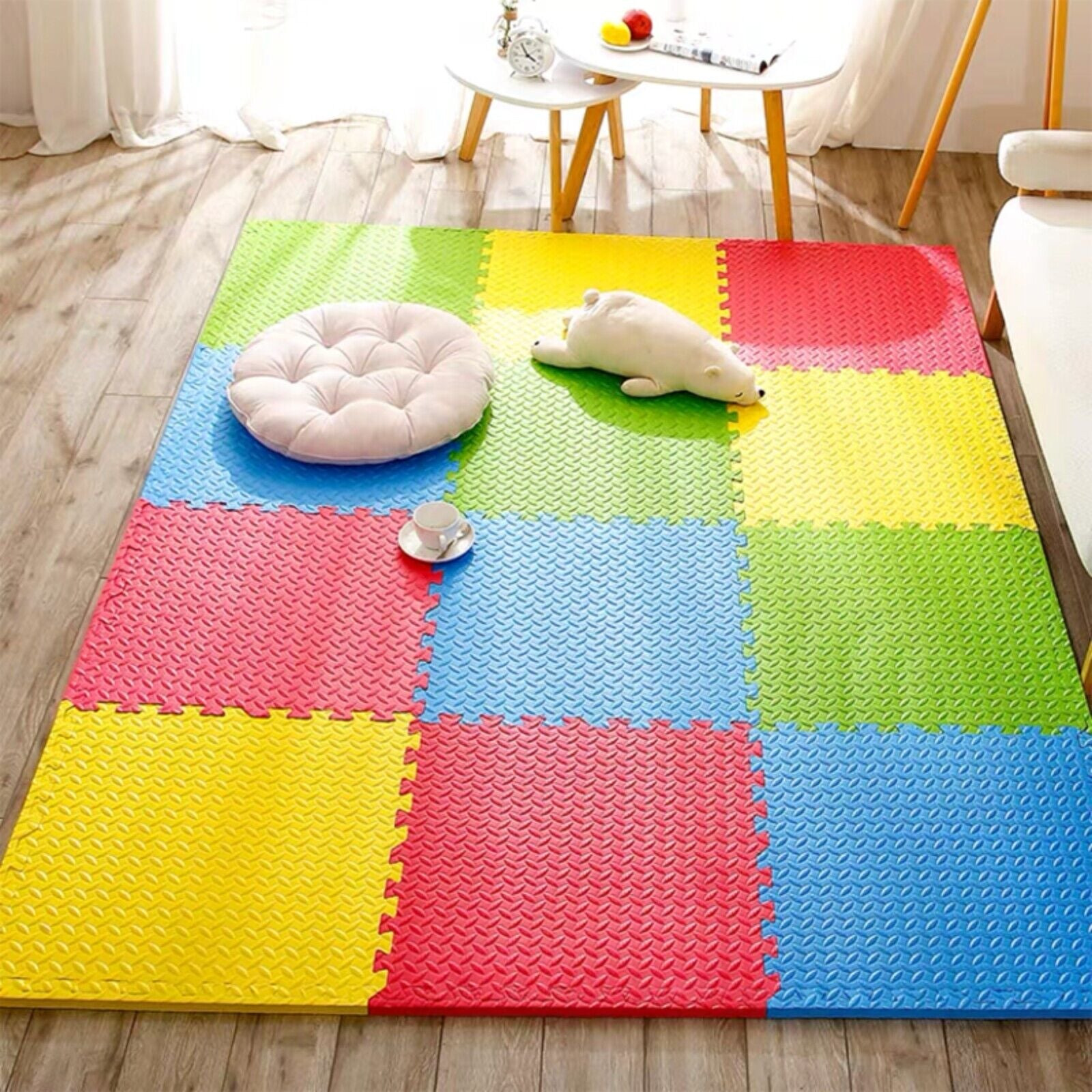 EVA INTERLOCKING FLOOR MATS SOFT FOAM GYM FLOORING MAT YOGA TILES 25 MM 60X60Cm