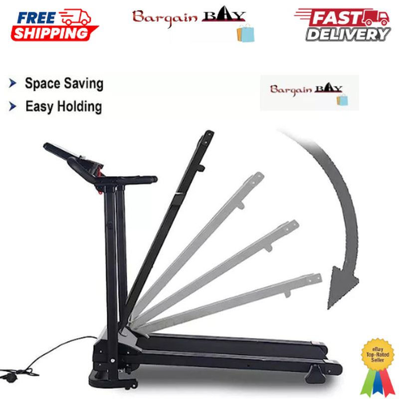 Treadmill Running Electric Machine with Fixed Incline Gym Home Motorized Folding
