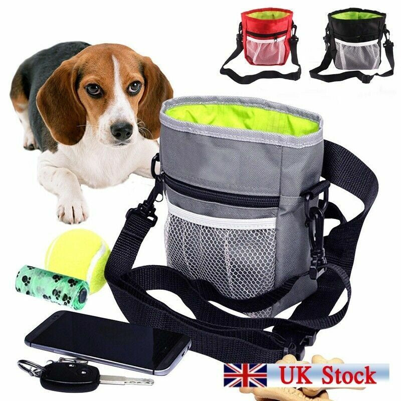 Dog Training Walking Pouch Treat Storage Bag Dispenser Obedience Snack Holder UK
