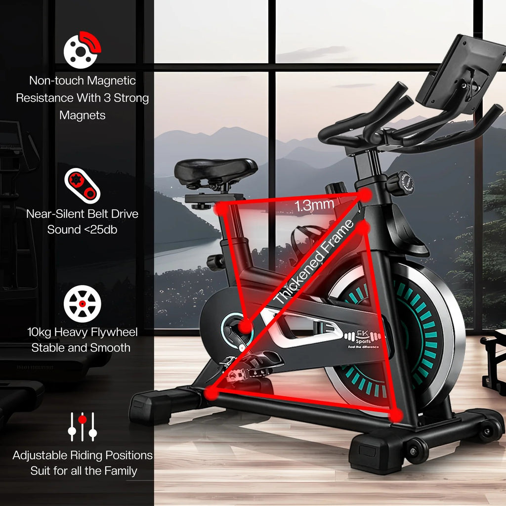 Exercise Bike Cardio Cycle Indoor Training Flywheel 10KG Fitness Spinning Bike