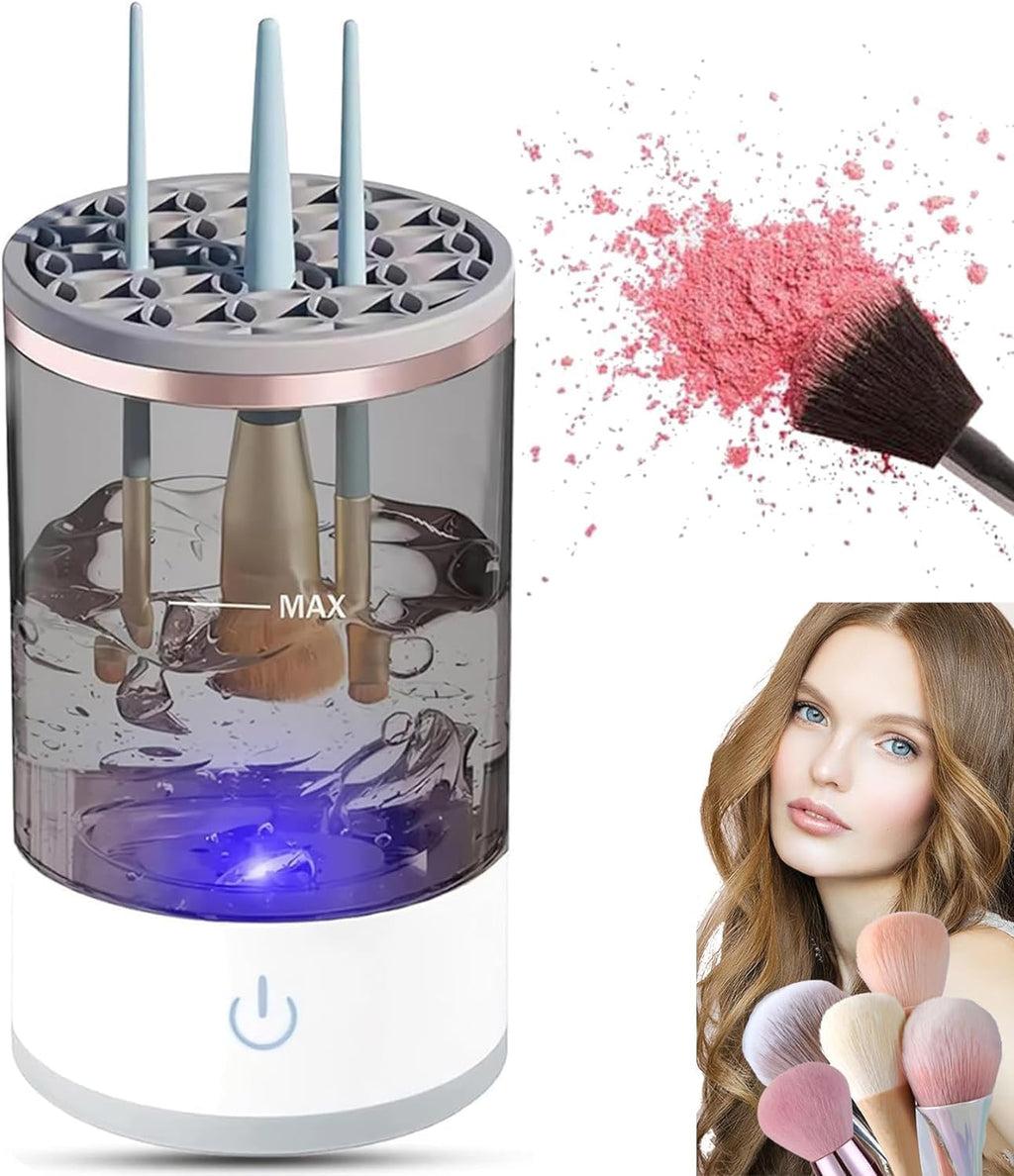 Electric Makeup Brush Cleaner Machine, USB Makeup Brush Cleaner, Cosmetic Brush Cleaner, Automatic Spinning Makeup Brush Cleaner Fit for All Size Makeup Brush