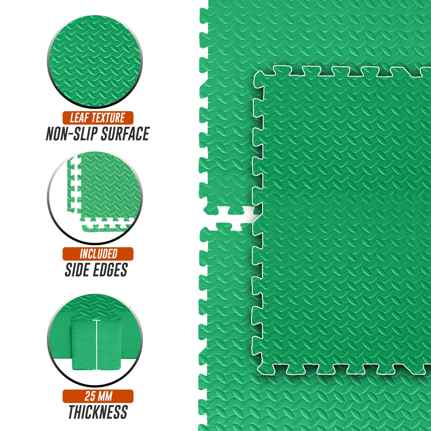 EVA INTERLOCKING FLOOR MATS SOFT FOAM GYM FLOORING MAT YOGA TILES 25 MM 60X60Cm