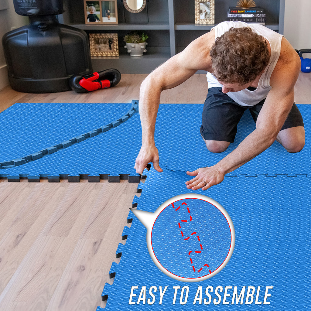 EVA INTERLOCKING FLOOR MATS SOFT FOAM GYM FLOORING MAT YOGA TILES 25 MM 60X60Cm