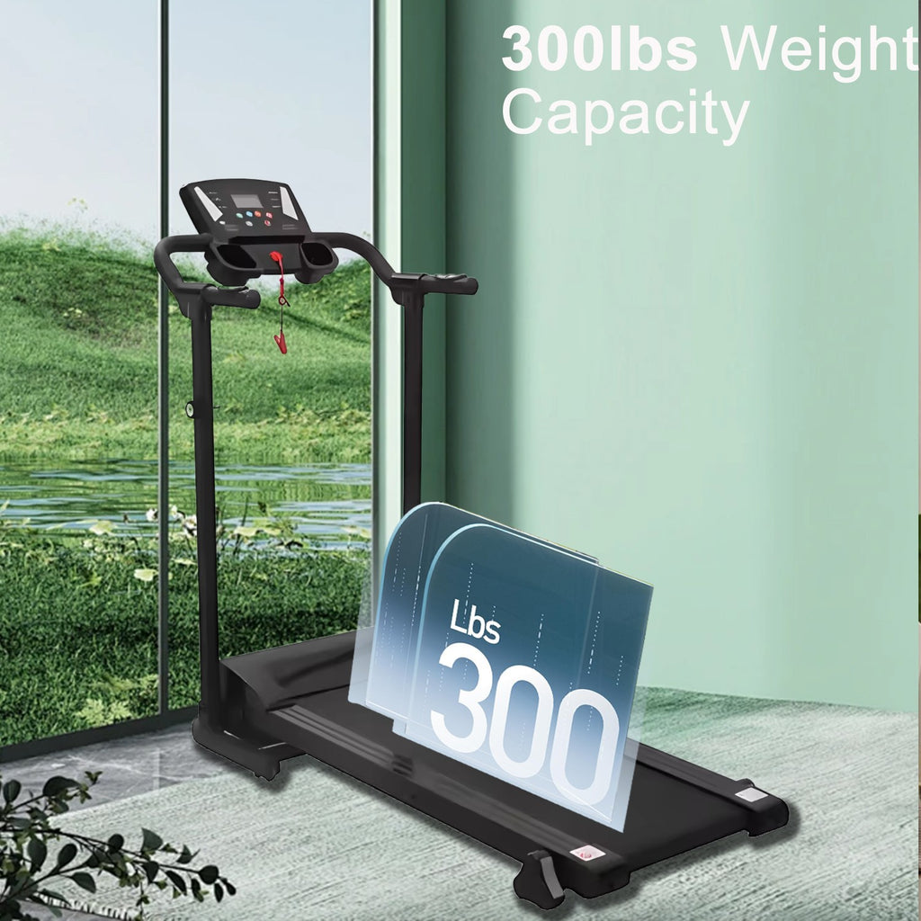 Treadmill Running Electric Machine with Fixed Incline Gym Home Motorized Folding