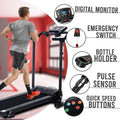 Treadmill Running Electric Machine with Fixed Incline Gym Home Motorized Folding