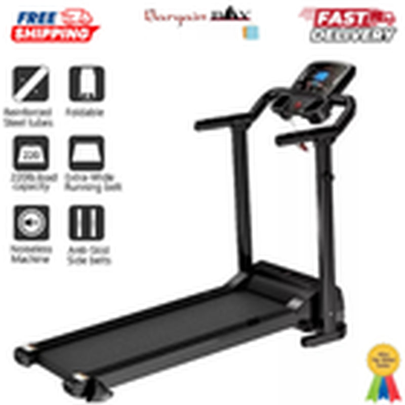 Treadmill Running Electric Machine with Fixed Incline Gym Home Motorized Folding