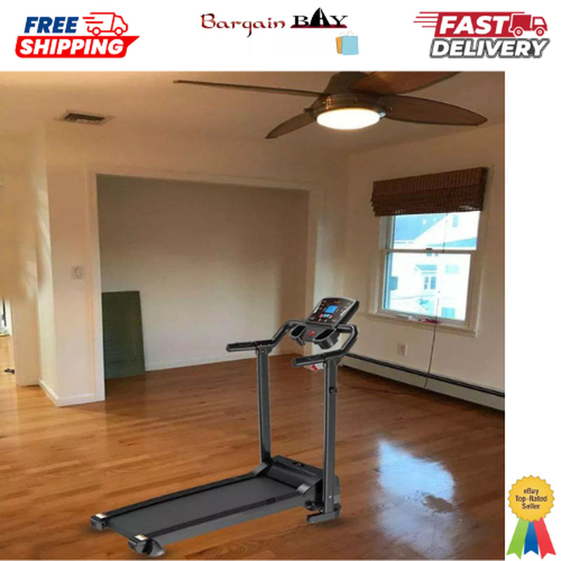 Treadmill Running Electric Machine with Fixed Incline Gym Home Motorized Folding
