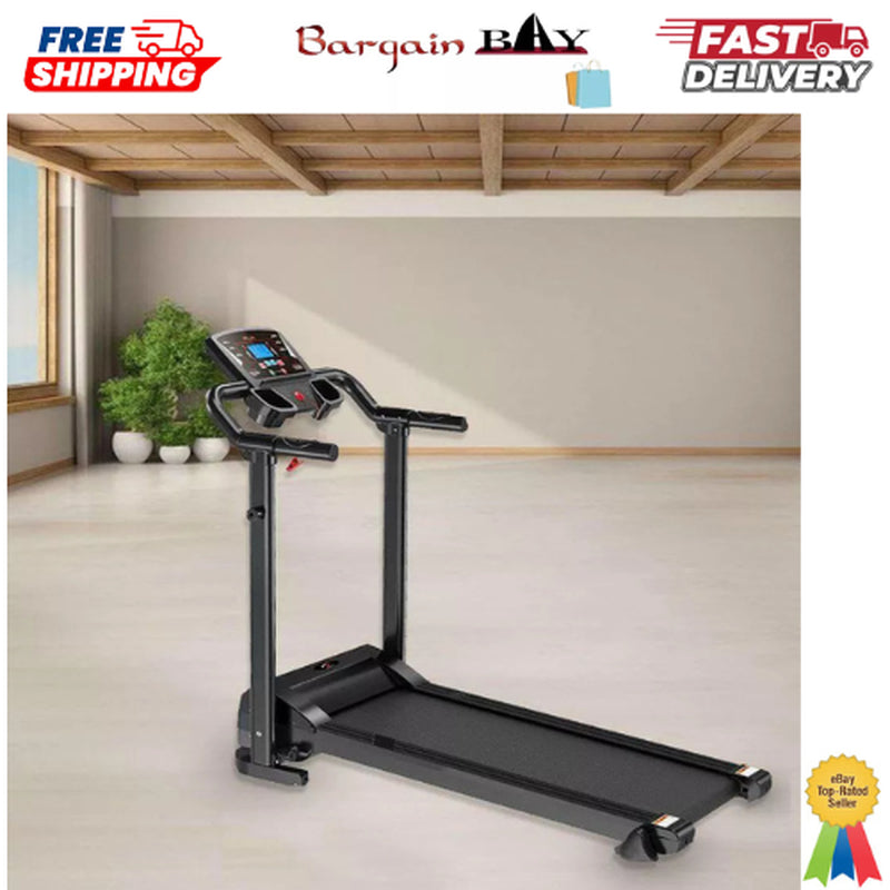 Treadmill Running Electric Machine with Fixed Incline Gym Home Motorized Folding