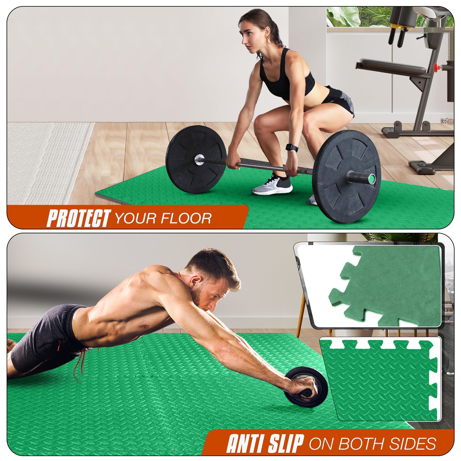 EVA INTERLOCKING FLOOR MATS SOFT FOAM GYM FLOORING MAT YOGA TILES 25 MM 60X60Cm