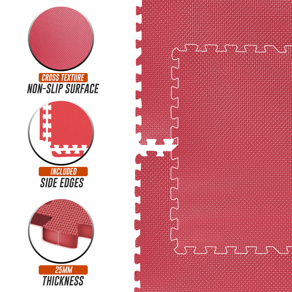 EVA INTERLOCKING FLOOR MATS SOFT FOAM GYM FLOORING MAT YOGA TILES 25 MM 60X60Cm