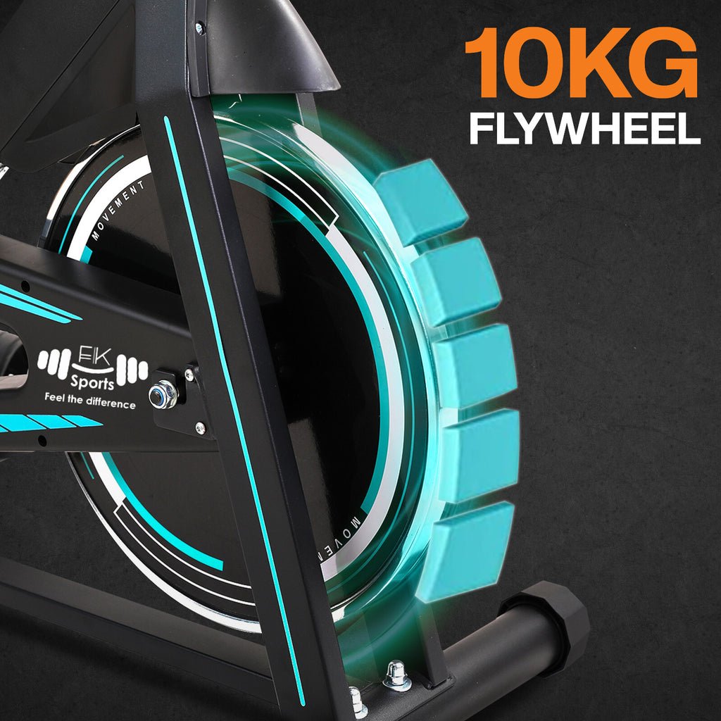 Exercise Bike Cardio Cycle Indoor Training Flywheel 10KG Fitness Spinning Bike