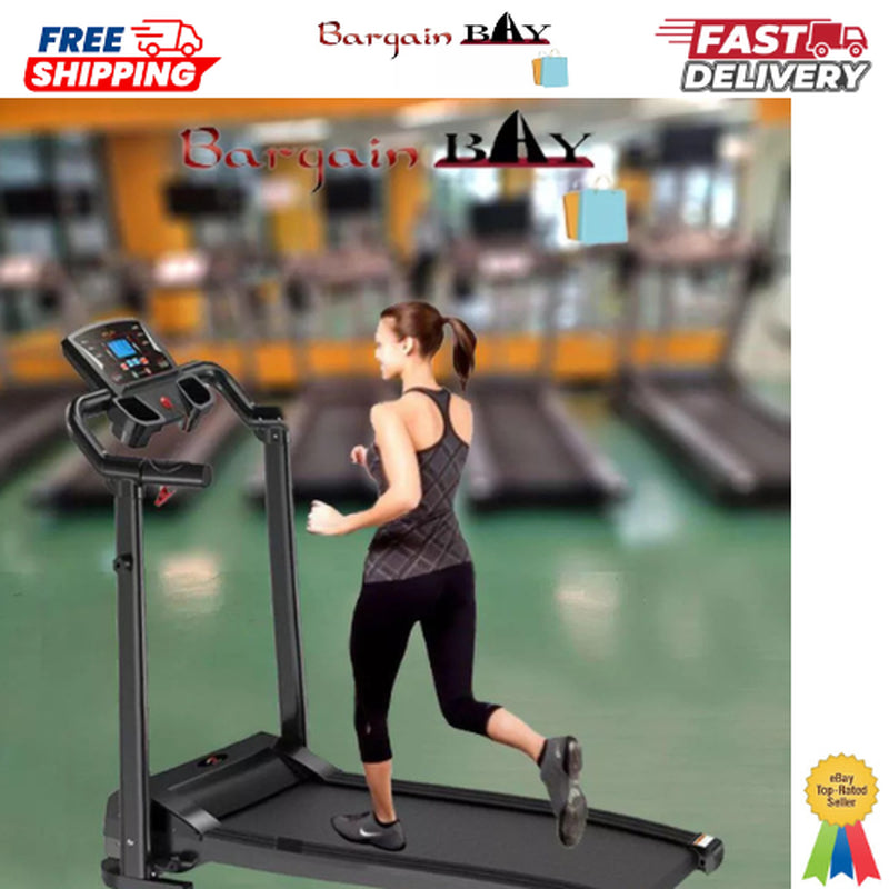 Treadmill Running Electric Machine with Fixed Incline Gym Home Motorized Folding
